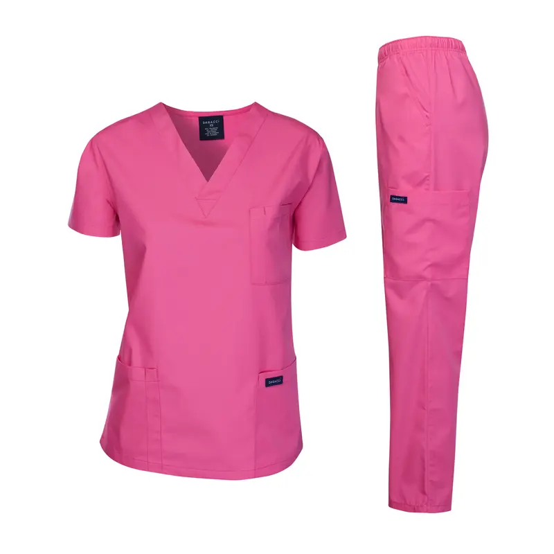 Dagacci UNISEX MEDICAL UNIFORM SET (ROSE PINK)