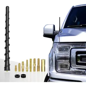 1 PC Spiral Antenna 7 Inch, Universal Antenna Toppers Waterproof PVC Rubber Flexible Retrofit Antenna, Suitable for Trucks, Cars, SUVs (Black)