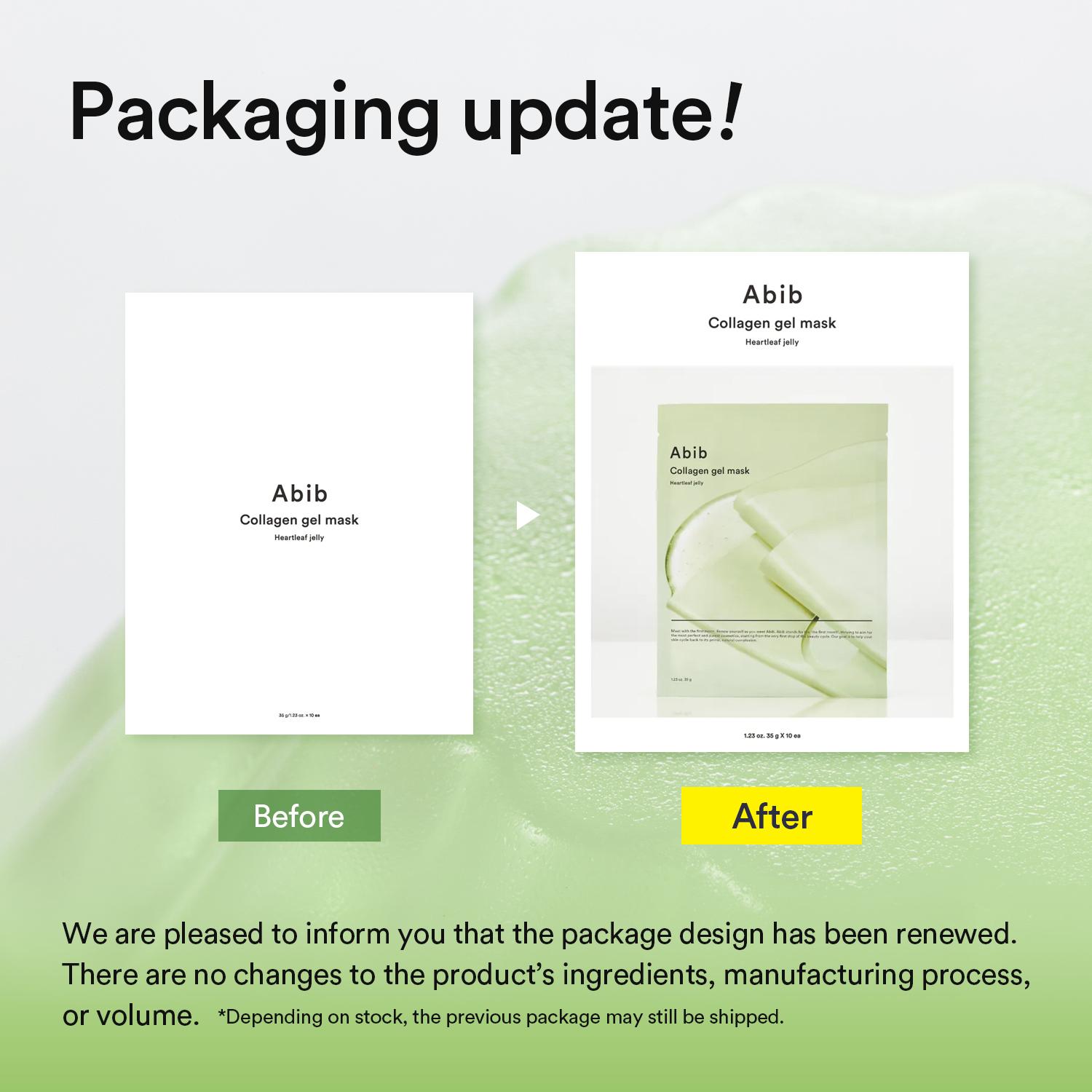 [Abib Official] Abib Collagen Gel Mask Heartleaf (4P) for glowing skin｜Korean Vegan Collagen, Overnight Hydrogel Mask, Soothing and Calming