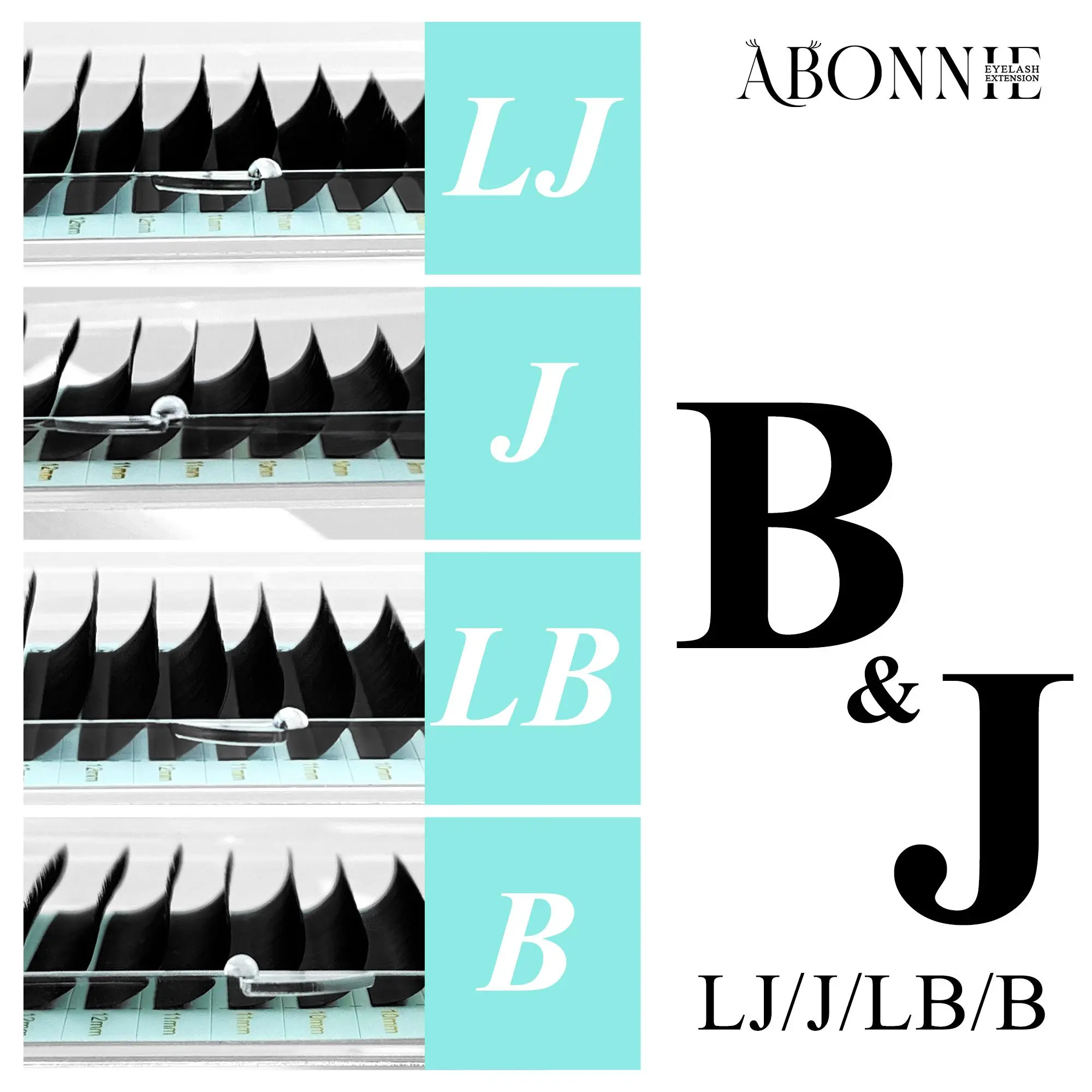 Abonnie LB LJ Curl Cashmere Classic Eyelashes Extensions Mixed Tray LB Curl Eyelashes 2026 New