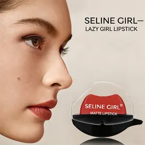 Lazy Lipstick for Quick Makeup, Long-Lasting Hydrating Formula, Matte Finish for Brighter Lips, Easy Press-On Application