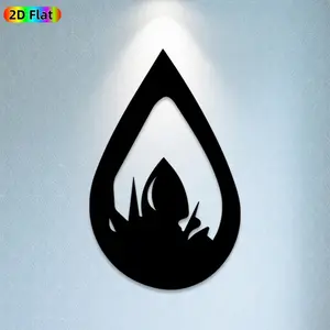 1pc Water Drop Metal Wall Art, Minimalist Water Drop Statue Mural, Ideal Gift for New Year, Easter, Nature Decor Enthusiasts, Rust-Resistant Metal Wall Decor Wall Sculptures, Perfect for Indoor Wall & Outdoor Fence Nature Lovers