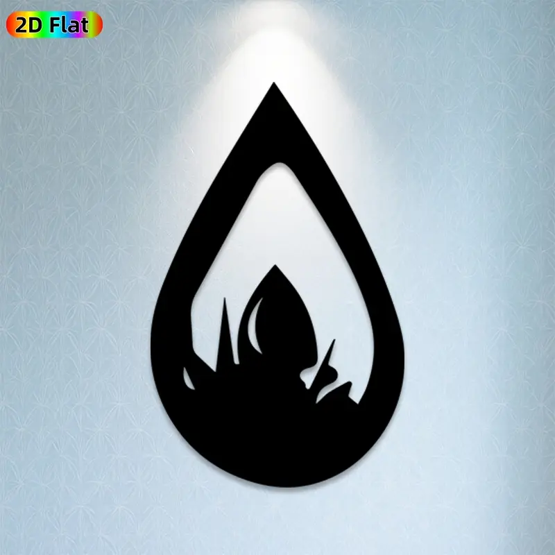 1pc Water Drop Metal Wall Art, Minimalist Water Drop Statue Mural, Ideal Gift for New Year, Easter, Nature Decor Enthusiasts, Rust-Resistant Metal Wall Decor Wall Sculptures, Perfect for Indoor Wall & Outdoor Fence Nature Lovers