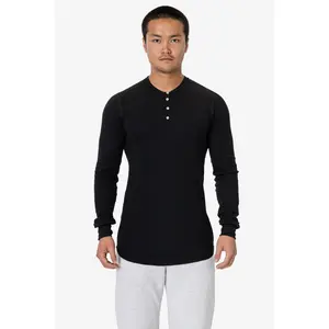 T457 - Poly-Cotton Thermal Long Sleeve Henley
