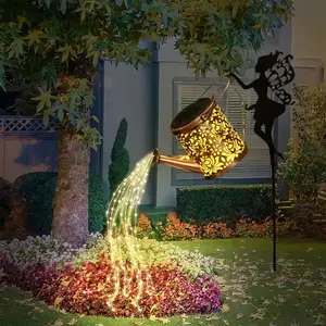 Solar Garden Lights Flower Fairy Peony Water Bottle Stake Lights IP65 Waterproof