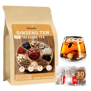 Kidney tea formula Ginseng Ten Treasure Tea  Combination Scented Tea Five Treasure Tea RedDate Wolfberry Tea Men's Tea Health TeaMulberry Herbal Formula Health Tea WB