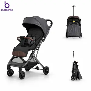 Baobaohao Y3 Travel Stroller for Baby & Toddlers, One-Hand Fold Compact Baby Stroller with Canopy, Storage Basket & Multi-Position Recline, Breathable Backrest, Airline Approved, Four-Wheel Shock Absorption, 2-in-1 Stroller 0-36 Months