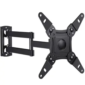 MountFTV Full Motion TV Wall Mount 360°Rotation Bracket for 13-42 Inch TVs and Monitors, Swivel Tilt Extension with Articulating Arms, Supports Up to 44 lbs, Max 200x200mm
