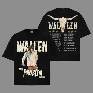 M. Wallen Still The Problem Tour 2026 I'm The Problem Album Men's Oversized Cotton  T-Shirt, The Wallenteers  T-Shirt , Vintage Music Merch  T-Shirt, Retro 90s Country Style, New Album Gift For Fans