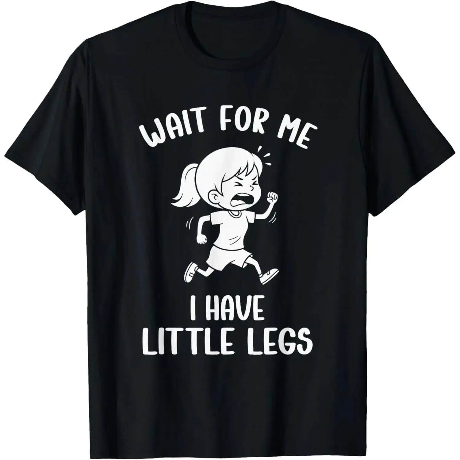 Women's 100% Cotton Casual Round Neck Short-Sleeve Graphic T-Shirt - Humorous "Wait For Me" Meme Streetwear Top, Breathable, Work Wear, Tshirt, Breathable Cotton