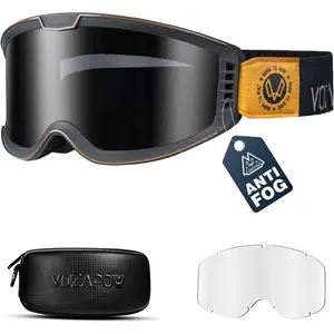 Dirt  Goggles Anti Fog with Clear & Grey Lens, OTG Motocross Goggles for  ATV Racing Men Women