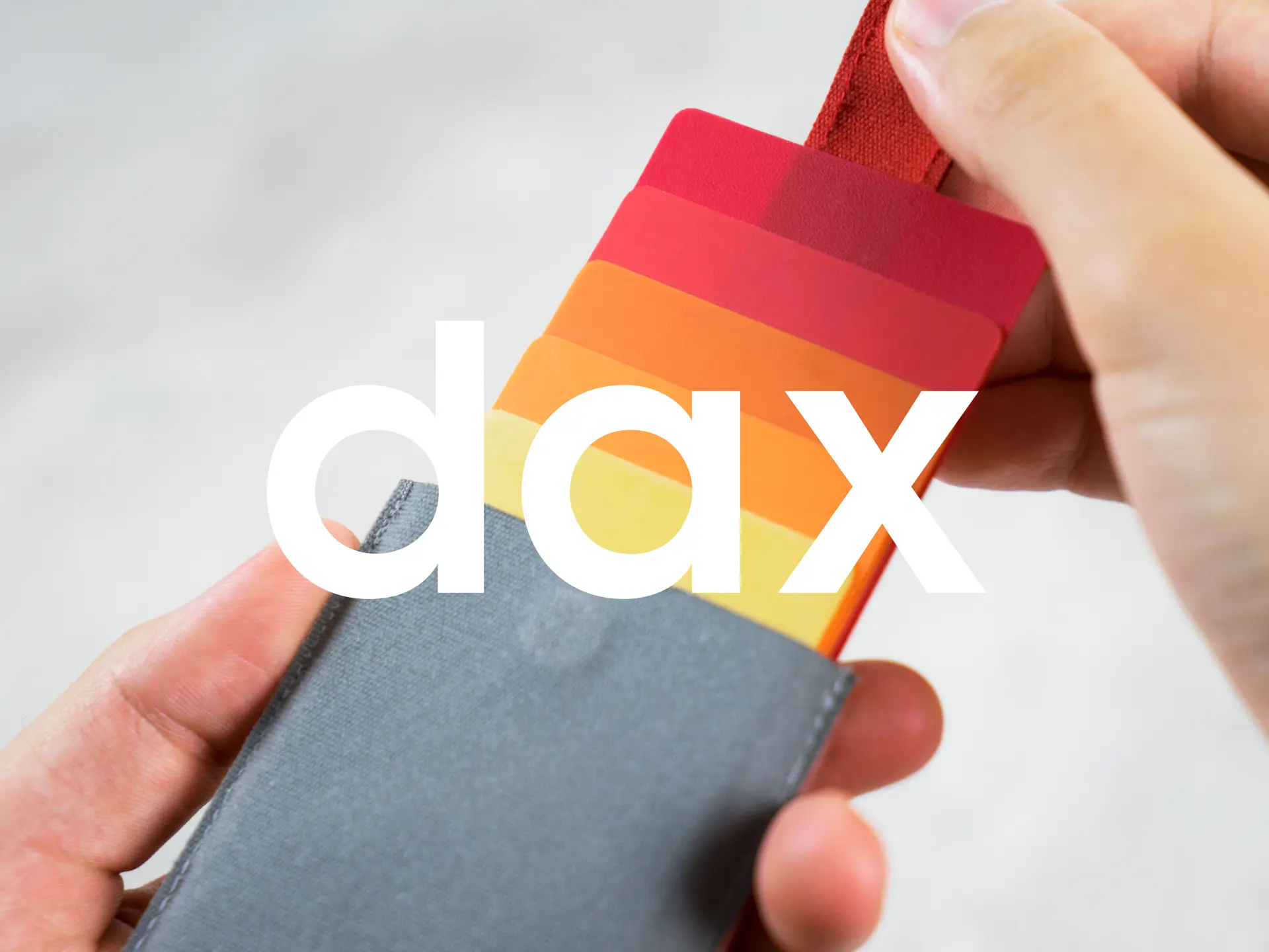 DAX Wallet - Cascading Pull-Tab Modern Slim Wallet for Men and Women, Holds Up to 6 Cards, Cash Slot, Minimalist Front Back Pocket, Lightweight, Unisex, Anti-Stain Material, One-Handed Access, Water Resistant; Amber, Midnight Blue, Mountain Green