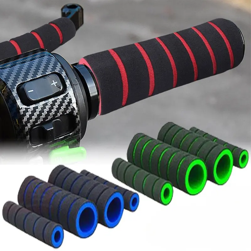 4pcs All-Purpose Anti-Slip Foam Grip Cover, Motorcycle and Bicycle Handlebar Protector, Motorbike Motor Parts Accessories