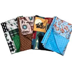 Baby Blanket Western Season Soft Outdoor Bedding Baby Minky Blanket Shower Gift