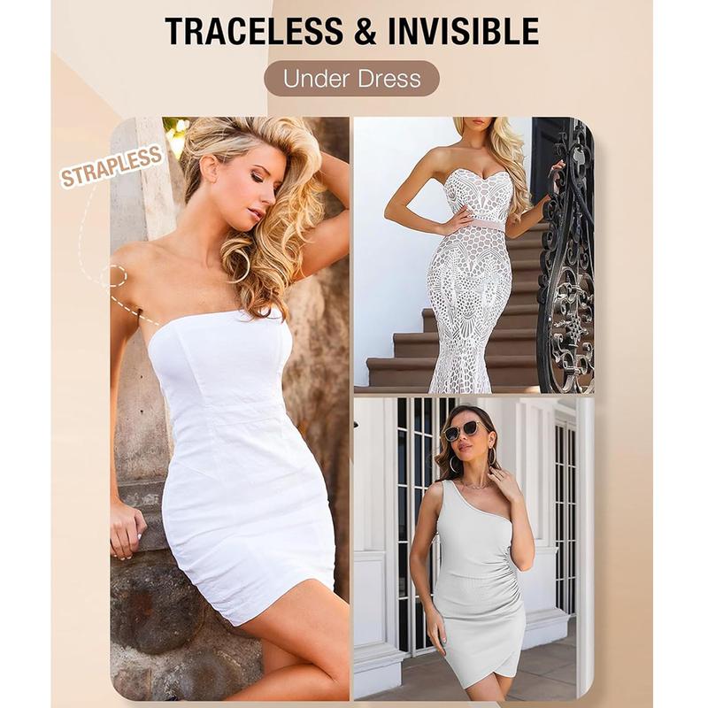 【Plus Size】Shapewear Bodysuit Tummy Control Strapless Bra Shapewear for Women Strapless Faja Body Shaper Thong Light Shapewear Body Shaper Tank Swimwear Womenswear