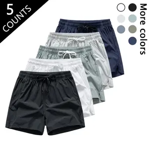 5-Pack Essential Athletic Shorts for Men Lightweight Breathable Ideal for Running Gym Outdoor Use Menswear