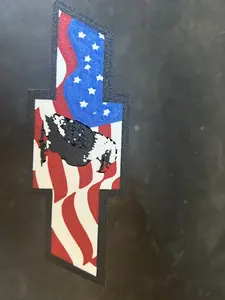 Chevy Flag Hitch Cover, American Flag Bowtie Trailer Hitch Cover, Fits 2 Inch Receiver, Truck Hitch Accessory Large Logo Hitch Cover