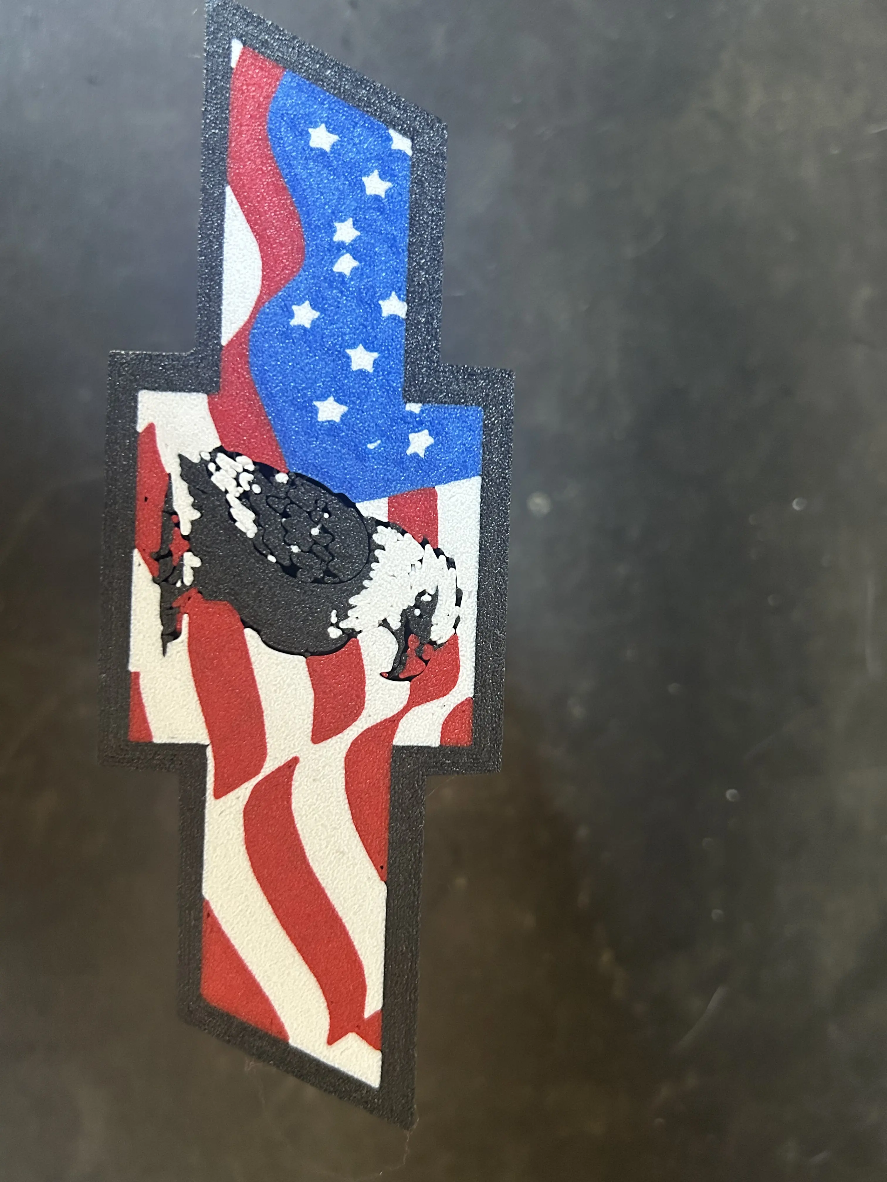 Chevy Flag Hitch Cover, American Flag Bowtie Trailer Hitch Cover, Fits 2 Inch Receiver, Truck Hitch Accessory Large Logo Hitch Cover