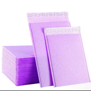 Purple bubble wrap mailing envelope