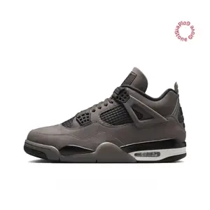 Cave Stone Suede and Mesh Mid-Top Retro Basketball Shoes