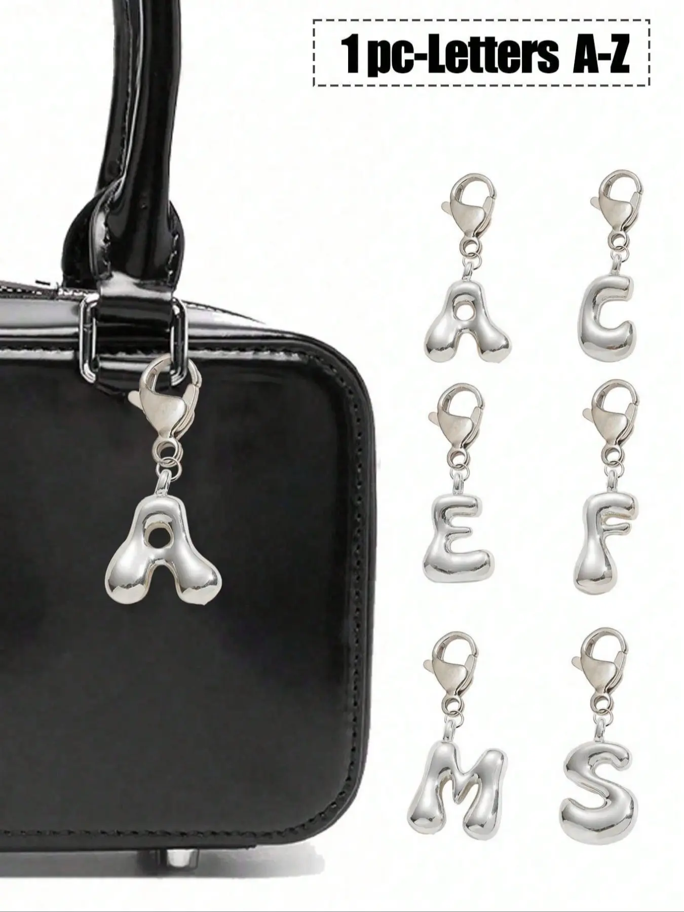 stussy silver alphabet pendant - TikTok Shop