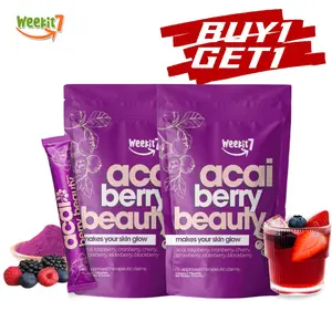 【Buy 1 Take 1】WeeKit7 Acai Berry Powder 7 in 1 Mixed Berries  with Raspberry, Strawberry, Cranberry, Acai, Cherry, Blackberry and Elderberry Organic food beauty supplement vitamins, Healthcare Flavor Skin Supporthealthy female overall health every day