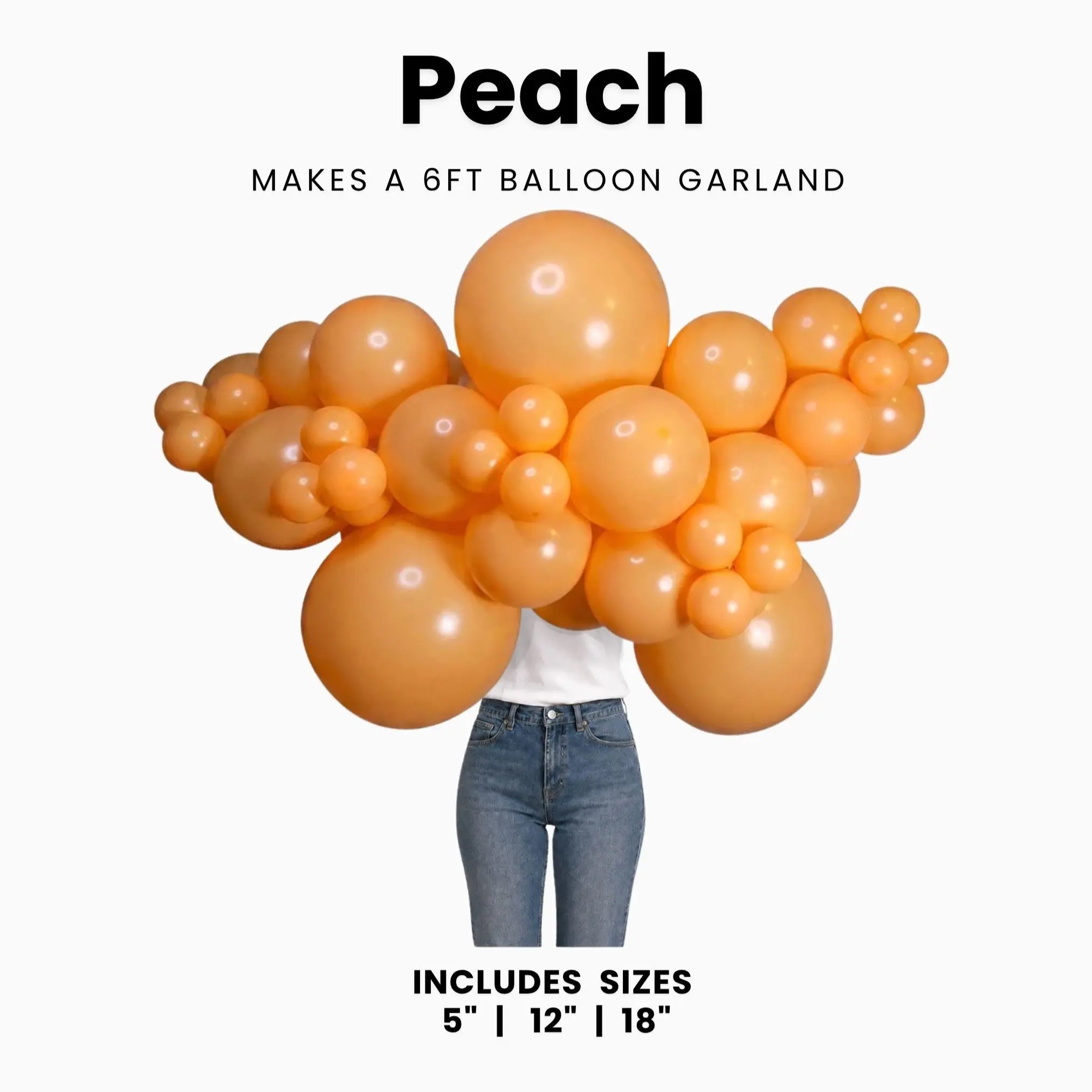 Peach Balloon Pack with Optional Add-Ons