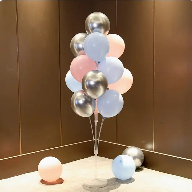 Black and Gold Party Decorations Balloon Stand Table Centerpieces for Birthday Wedding Retirement Anniversary Father's Day Halloween New Years Graduation Decorations