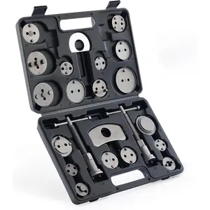 21PCS Heavy Duty Disc Brake Caliper Tool Set Disc Brake Caliper Compressor Wind Back Tool Brake Spreading Tools，Automotive Repair Tool Set car home，Universal Disc Brake Caliper Tool Set，Fits Most American, EU, JP Autos Repair Tool Set B