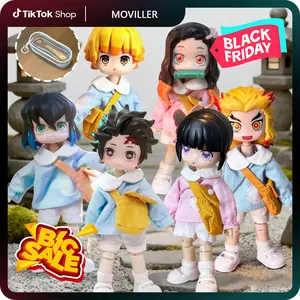 Cute School Uniform Series, 5 Inches Jointed Doll Anime Figures with Capsule Bag, Cute Dress Up Doll with Joints Collection Action Figure Toys Gift for Girls Boys