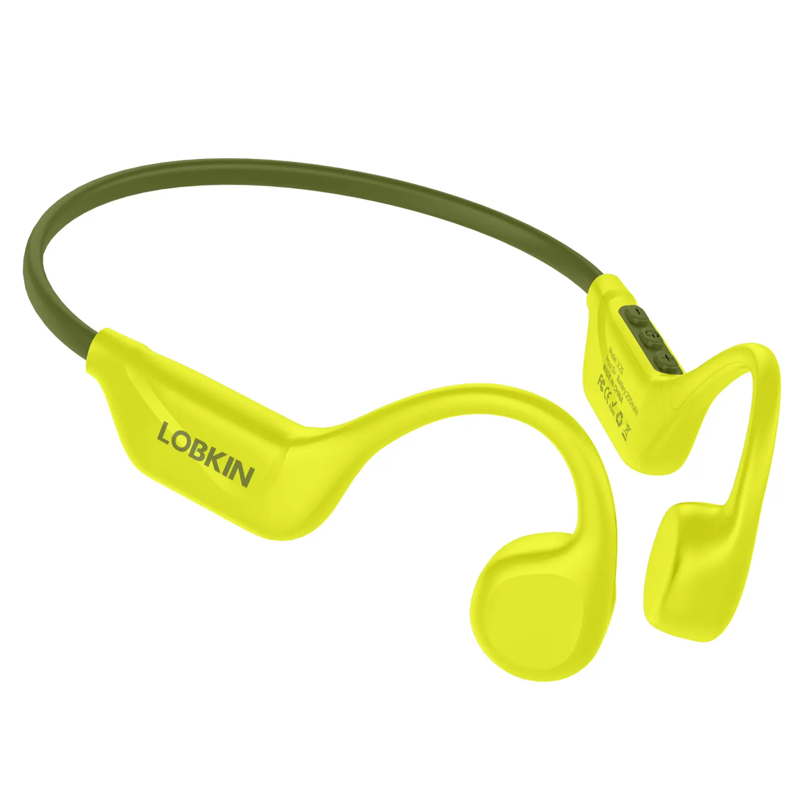 LOBKIN Silicone Bone Conduction Headset - Bluetooth 5.4 Wearable Tech, Stable Connection, Foldable Open-Ear Earbuds, Mic, IPX5 Waterproof, 10.0-12.9H Playtime, Fast Charging, Durable for Outdoor Activities, Safety and Healthy Use