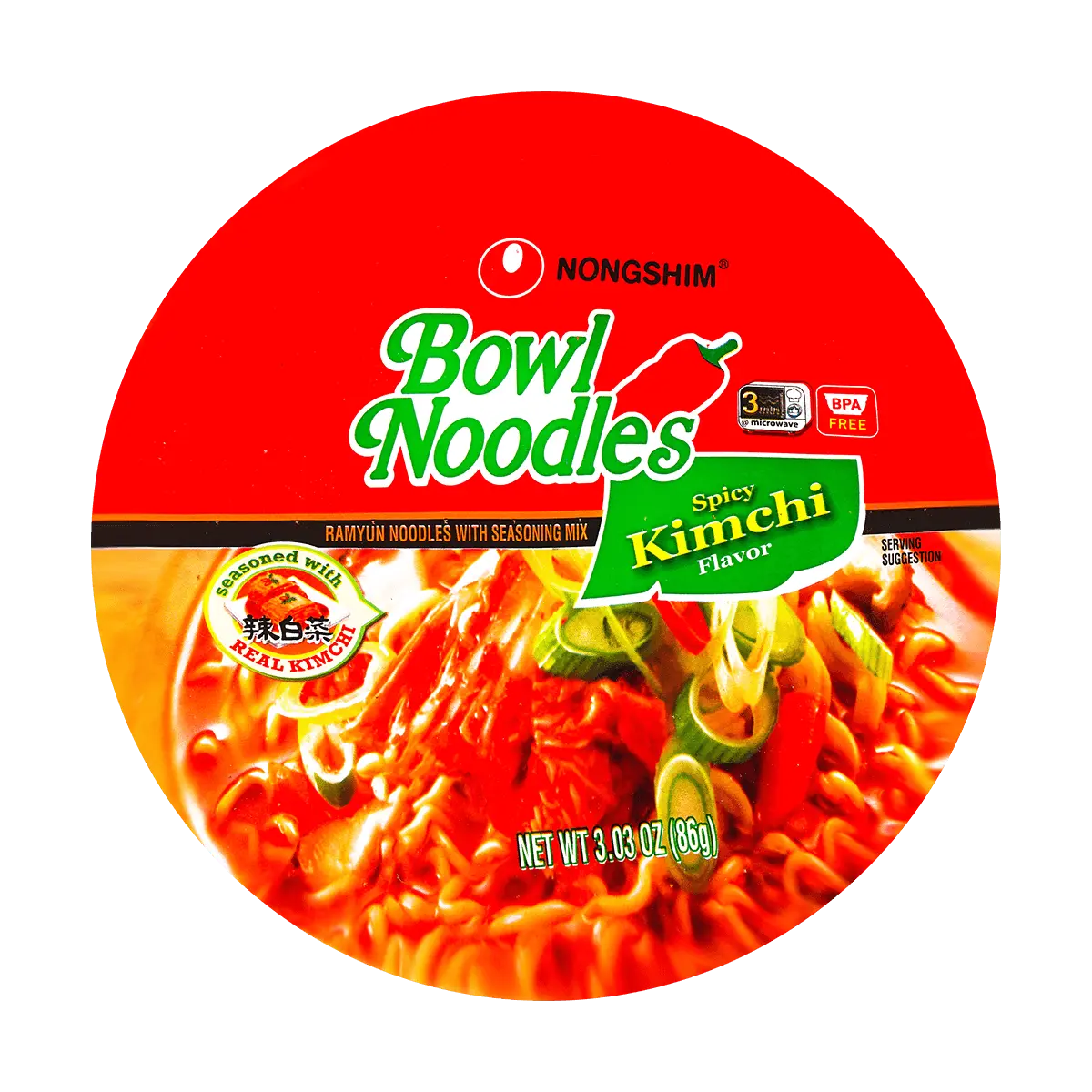 NONGSHIM Bowl Noodles Soup Kimchi Flavor 86g