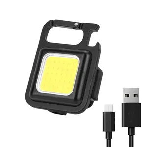 Flashlight Pocket-Sized COB with 800 Lumens - Magnetic Design, 180° Foldable Handle, and Carabiner for Easy Attachment