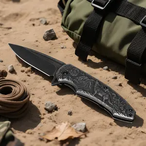 Tactical Spring Assisted Knife - Quick Deployment Thumb Stud, G10 Textured Grip, Ideal for Law Enforcement Use