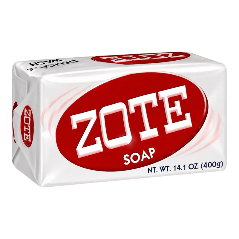 zote Pink Laundry Bar Soap Detergent Tablets, 14.1oz 400g Scented Laundry Beads with Coconut Oil, for Baby Stain Removal & Fabric Softening