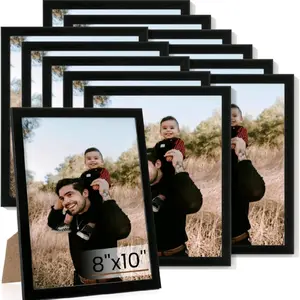 Set of 12, 8 x 10 Photo Frames Display Pictures 8"x10",Black Picture Frames 8x10 Wall Gallery Collage Wall Mount, display Certificates Documents