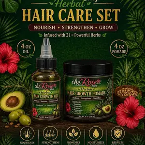 Unisex Haircare Pomade and Oil Set - Gentle Frizz Control, Dry Hair Hydrating Treatment, Moisturizing Growth Booster for Curly Hair, Repairs Damaged Strands