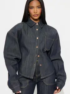 Premium Selvedge Utility Denim Jacket - Dark Denim