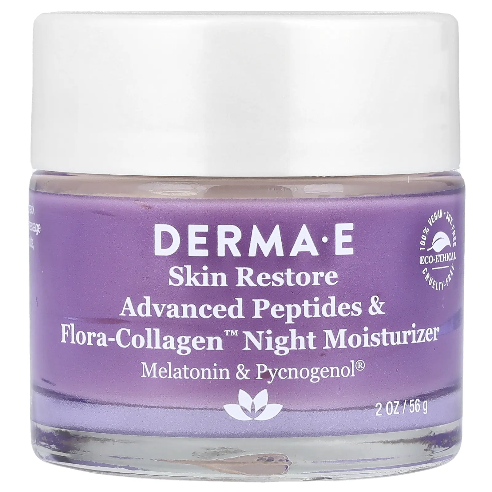 DERMA E Advanced Peptides & Flora-Collagen™ Night Moisturizer, 2 oz (56 g)