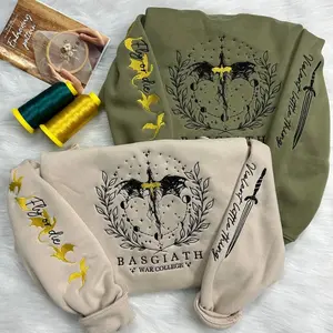 The Basgiath War College Embroidery Sweatshirt, The FourthWings Book Embroidery Shirt, Fly Or Die Basgiath Sweatshirt Hoodie