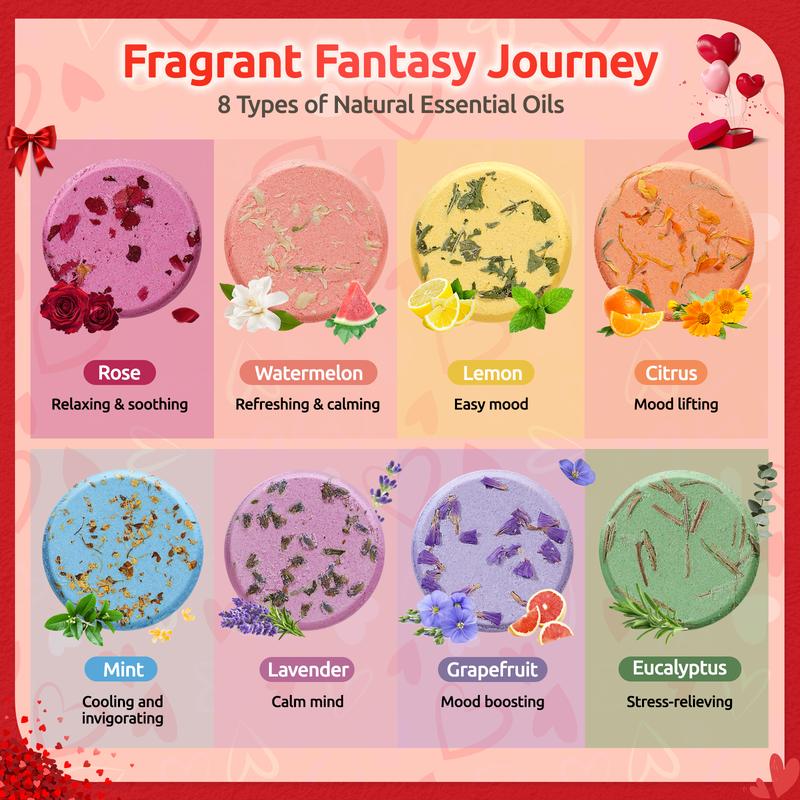 Bodyrefresh Shower Steamers Aromatherapy — 8 Pack Shower Bombs with Natural Essential Oils, Organic Plant Fragrance, Stress Relief, Self Care Relaxation Home SPA, Birthday & Valentines Day Gifts for Women, Gifts for Her, Teacher, Her