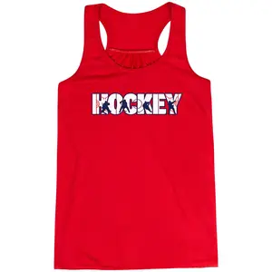 Hockey Flowy Racerback Tank Top - Hockey Life