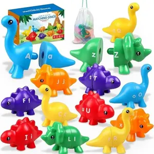 Dinosaur Alphabet Letter Learning Toys for Toddlers 1-5, Preschool Montessori Educational Language Tool, Alphabet Tool Cards & Kids Learning Cards, Toddler ABC Letter Learn Letter, Educational Tool Skill Building,School Education Dino,educational language