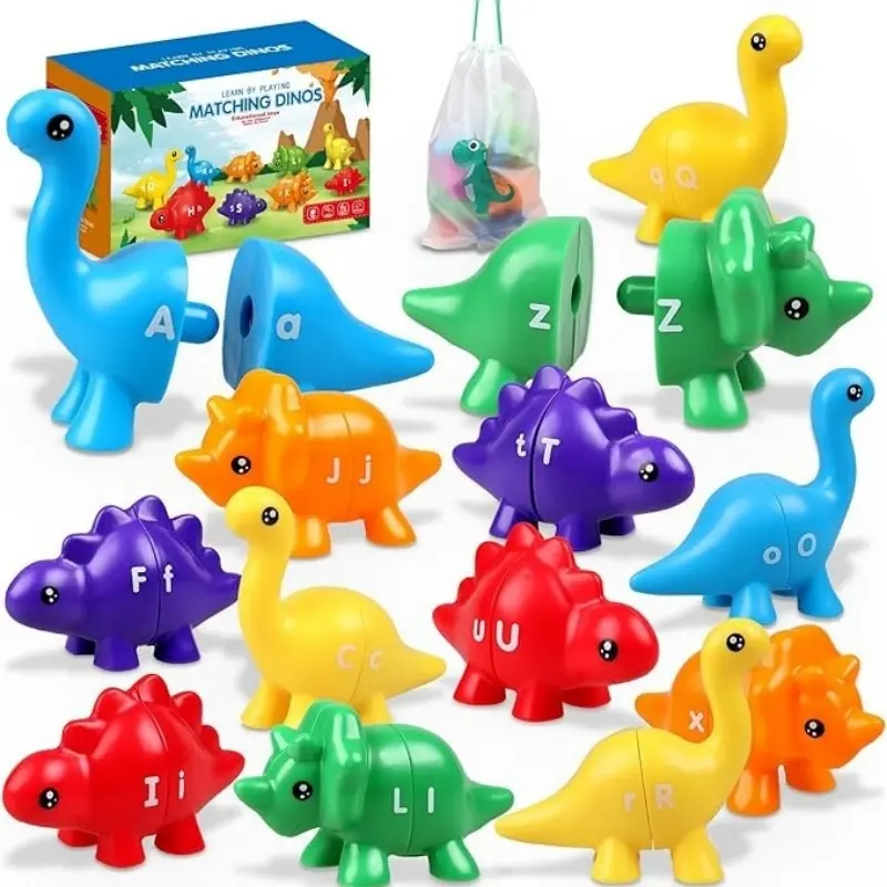 Dinosaur 26 Alphabet Letter Learning Toys, Preschool Montessori Educational Language Tool, Alphabet Tool Cards & Kids Learning Cards, Toddler ABC Letter Learn Letter, Educational Tool Skill Building,School Education Dino,educational language