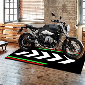 1pc Sporty Simple Durable Motorcycle Mat Long Rug for Garage Living Room Motorcycle Decoration, Indoor Carpet, Easy Storage