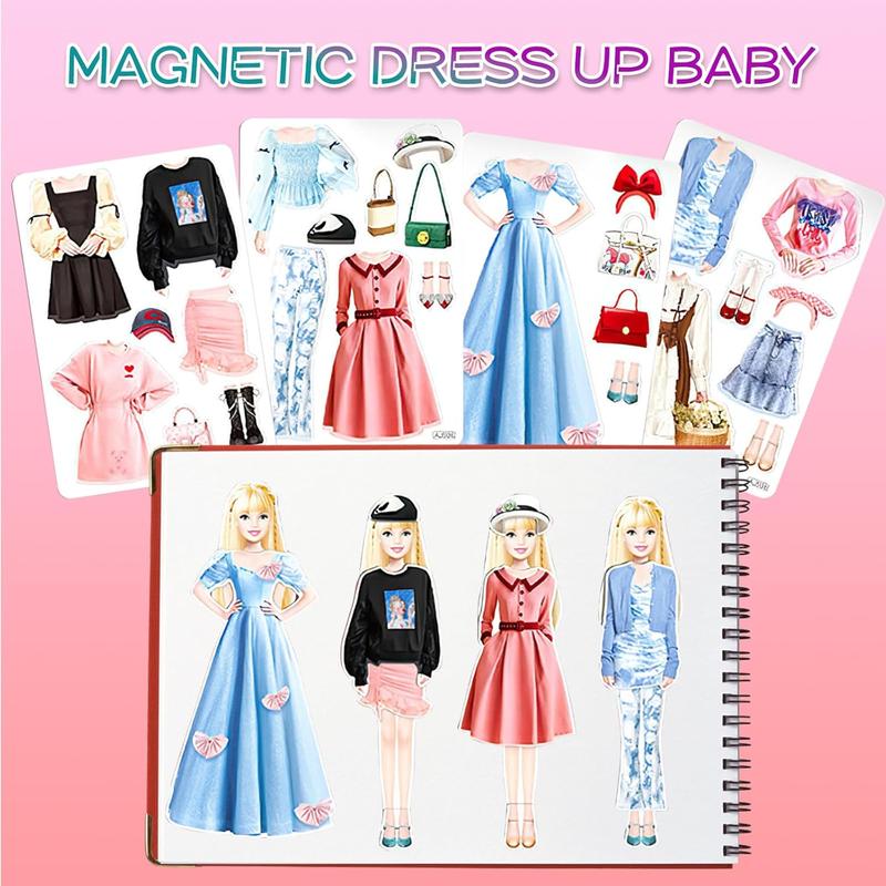 Magnetic Dress Up Paper Dolls for Girls Ages 4-7, Pretty Princess Game Paper Dolls Dress Up Toys, Creating Imaginative Birthday Gifts7