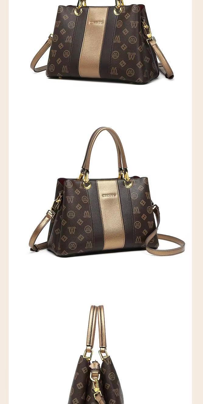 Women's Large Capacity Tote Bag, Designer Style Handbag with Top Handle & Crossbody Strap, Multi-pocket Work Purse, Waterproof Monogram Shoulder Bag for Everyday Use Women's Large Capacity Tote Bag, Designer Style Handbag with Top Handle & Crossbody Strap, Multi-pocket Work Purse, Waterproof Monogram Shoulder Bag for Everyday Use