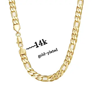 14K Gold Figaro Chain Necklace for Men & Women, Classic Figaro Link Design, 2–10mm Width, 20”/24” Length, High-Polish Shiny Finish, Perfect Gift