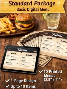 STANDARD Online Digital Menu Designs For Restaurants, Salons, Spas, Barbers, Food truck and more