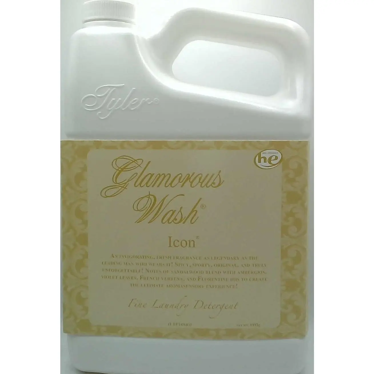 Tyler Candle Company Glamorous Wash Icon Premium Liquid Laundry Detergent - Sporty Cleaner Laundry Fragrance, Softens Fabrics, 1.89L-64oz Household Hand Wash